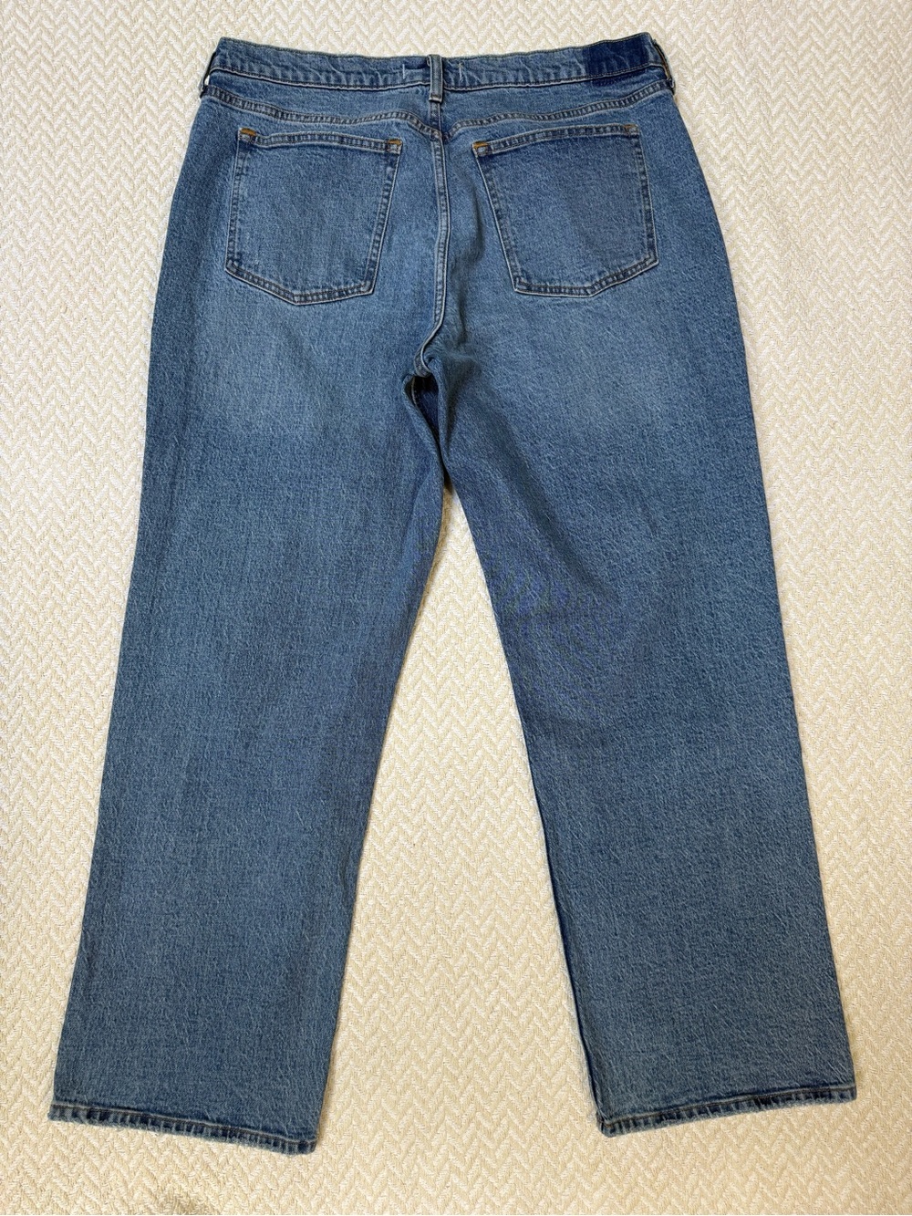Abercrombie & Fitch Curve Love Baggy Low Rise Jeans Size 32 Regular - Picture 6 of 13